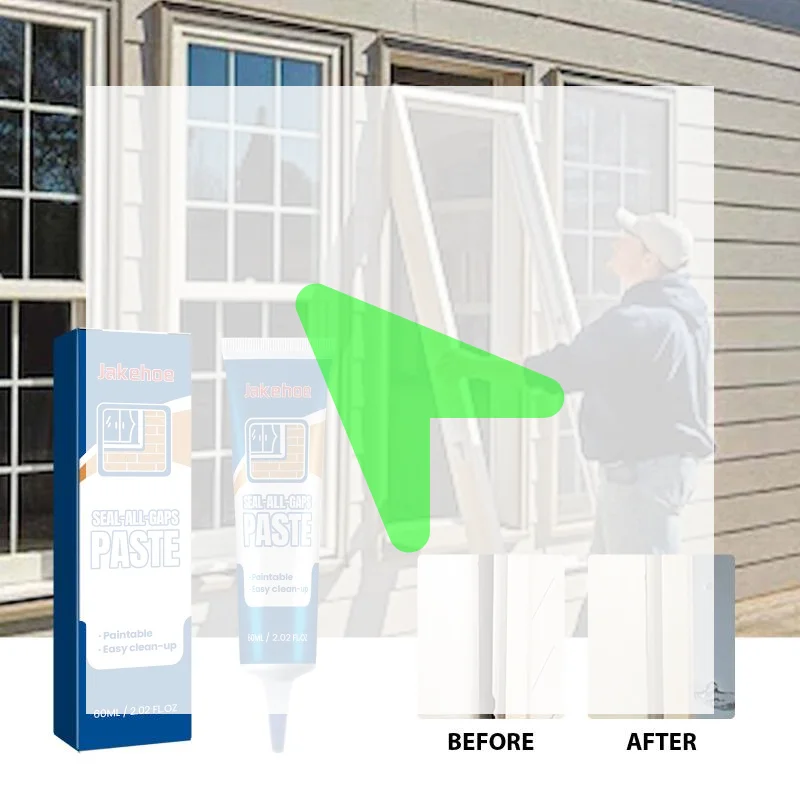 

Новая паста Jakehoe Seal-All-Gaps, клей-герметик для ремонта и восстановления щелей в полах, дверях и окнах, водонепроницаемый герметик.