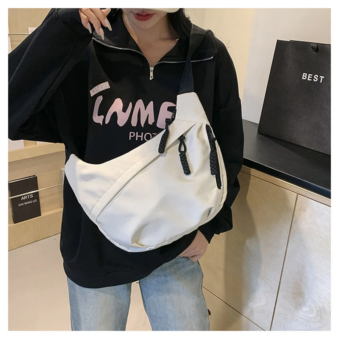 New Style Classy Fashion Single Shoulder Bag Large Capacity Commuting Crossbody Bag Thoughtful Gift for Office Workers