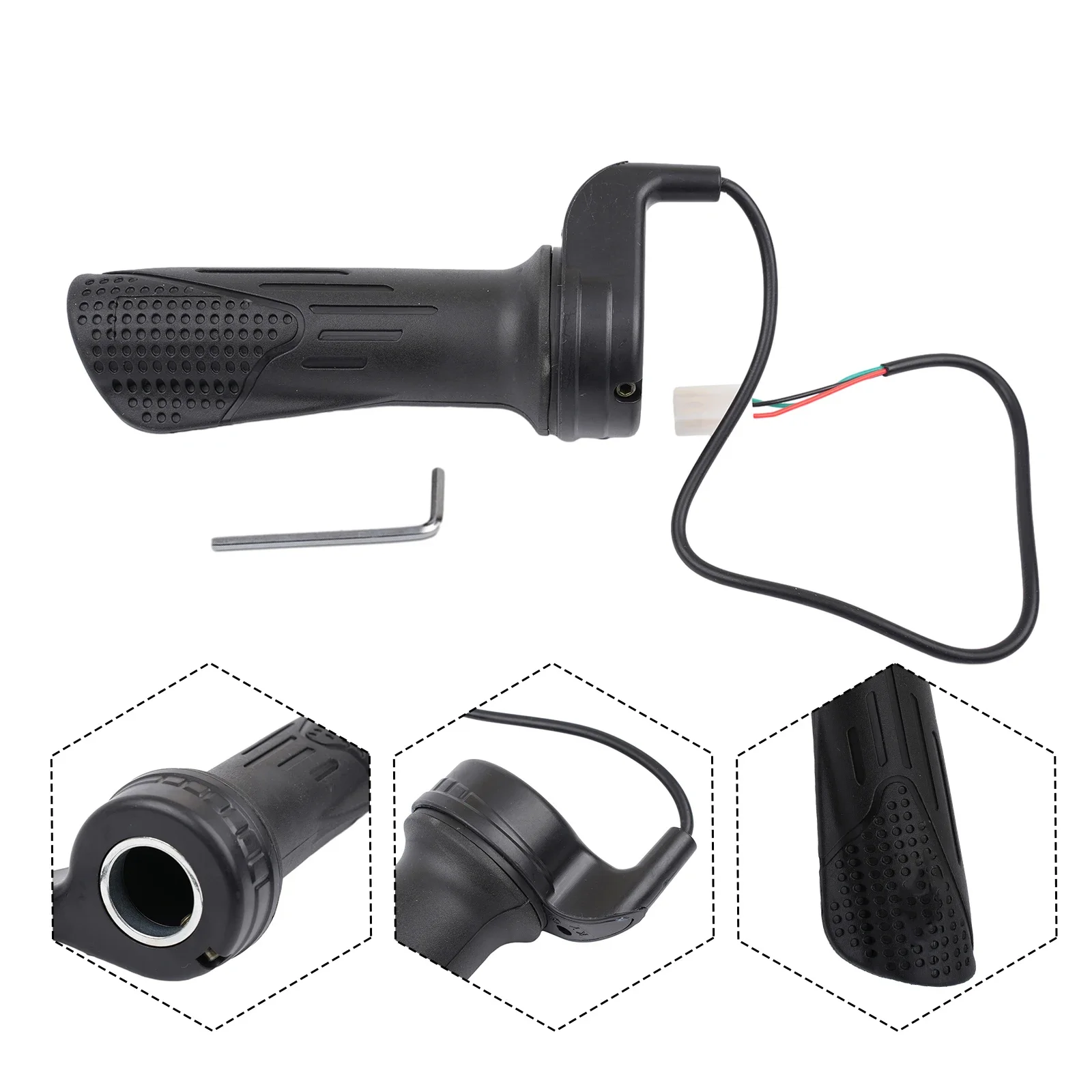 Parts Electric Scooter E-Bike Adjustable Speed control handle Throttle Grip Black Wire Replacement Accessories