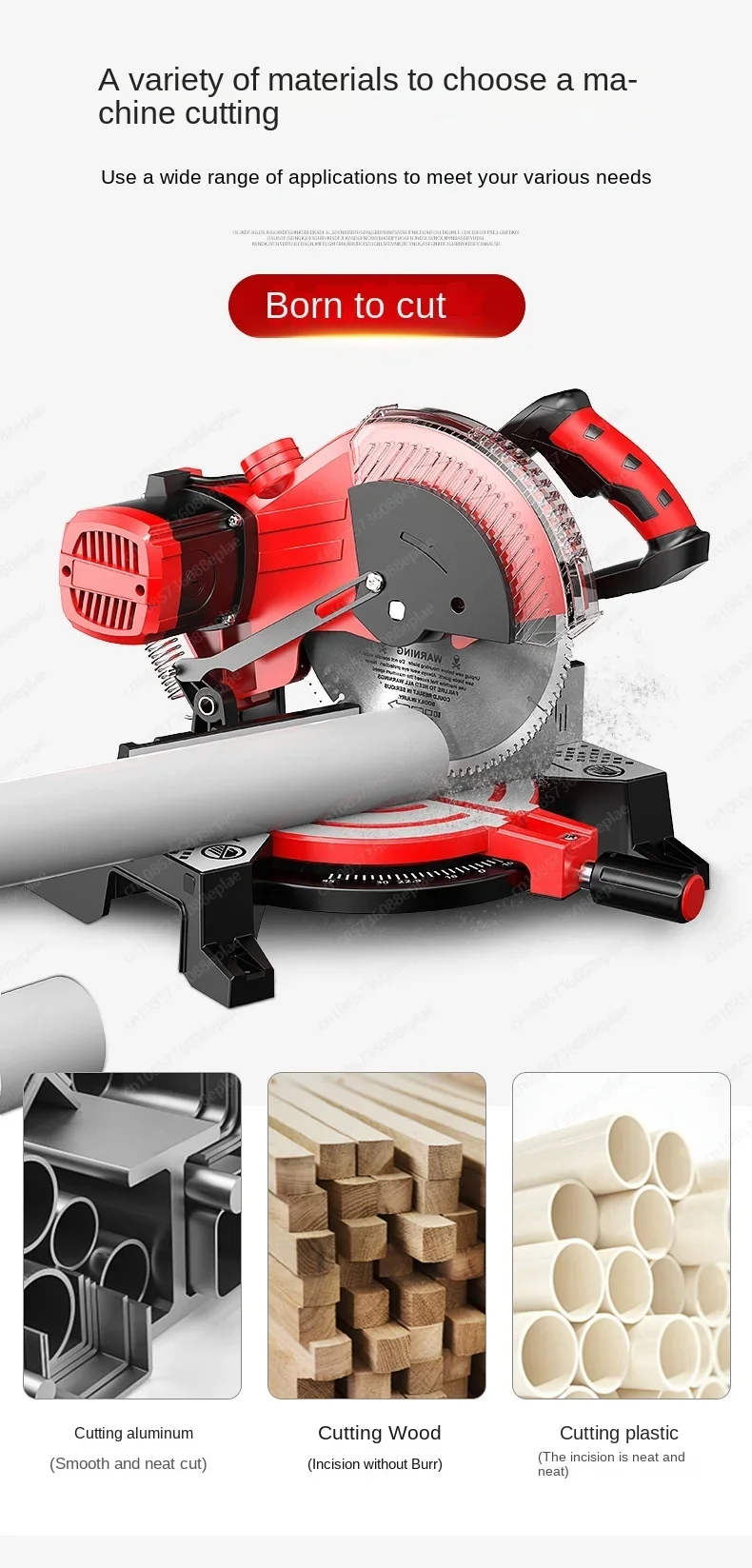 10 Inch Electric Saw Aluminum Machine 220V/1800W Multifunctional Circular Saw 45 Degree Cutting Miter Sawing Aluminum Machine