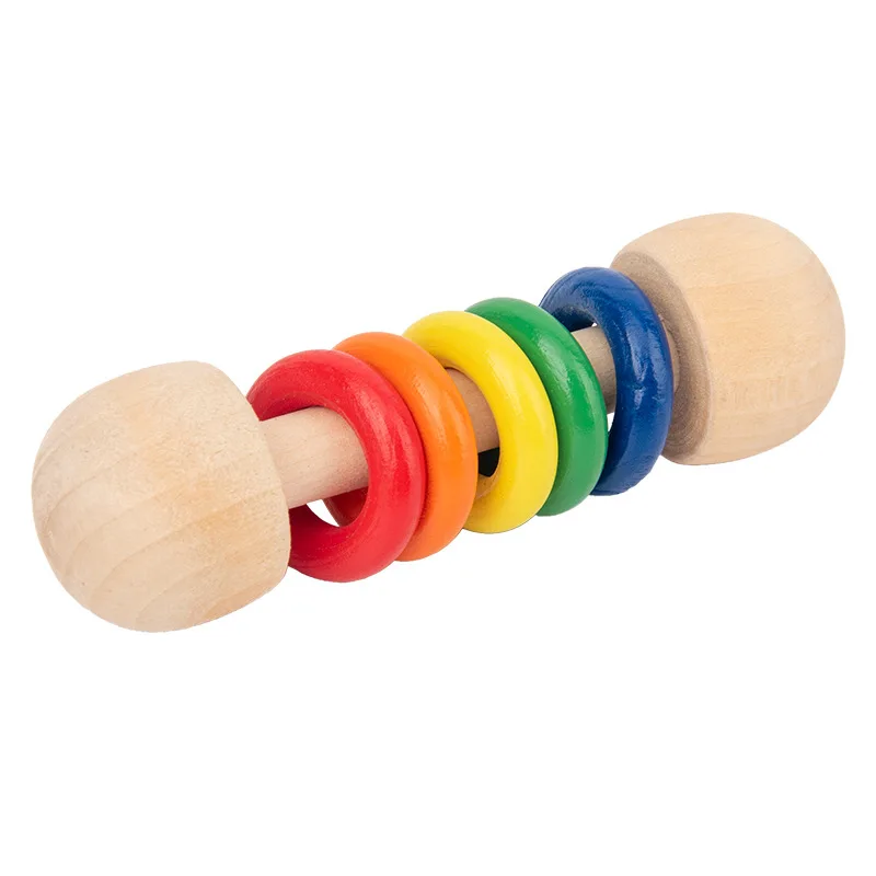 Kids Cartoon Wooden Castanets Music Instruments Baby Clapper Handle Musical Instruments Toys Educational Toys for Children Gift