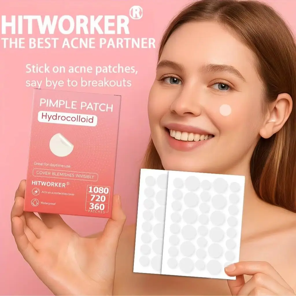 1080/720/360 قطعة/مجموعة من ملصق عيوب غطاء هيدروجيل - مقاوم للماء، لا طعم له، خالٍ من الجوهر، ويمكن استخدامه ليلاً ونهارًا