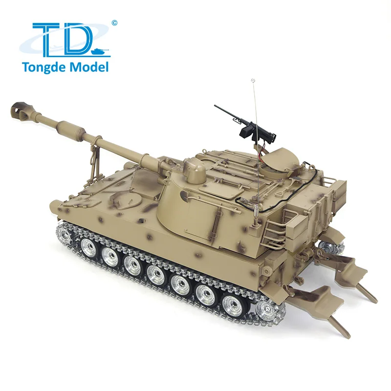 Tongde 1/16 M109A2 obusnier RTR modèle télécommandé réservoir Version de base/mise à niveau 320 °   rotation de la tourelle RC Jouets électriques