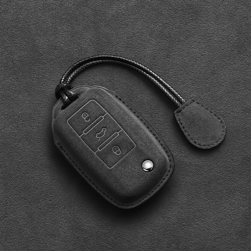 Suede Leather car key case For Volkswagen VW Polo Golf Passat Tiguan Beetle Caddy T5 Up Eos Skoda Octavia Seat Leon Altea