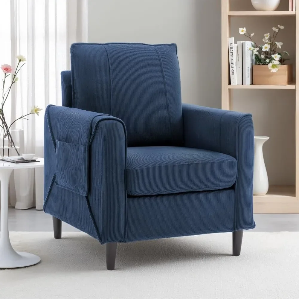 

Contemporary Armchair – Tapered Wood Legs & Soft Upholstered Seat