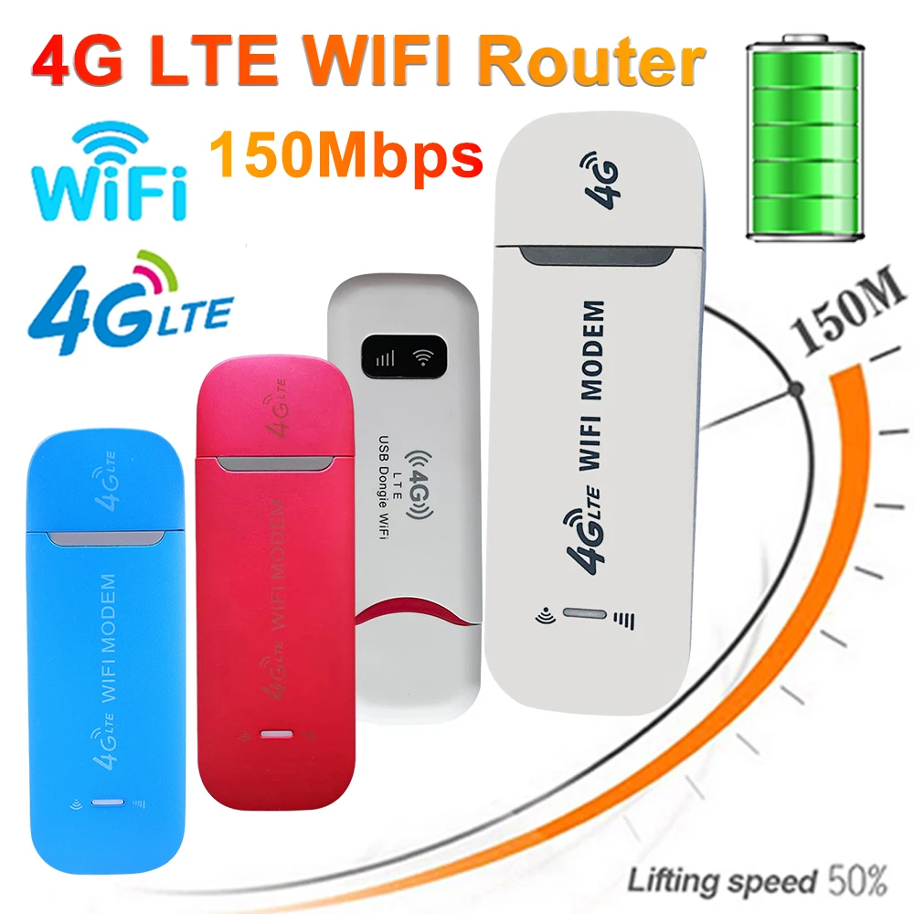

4G LTE беспроводной USB-ключ мобильный широкополосный модем 150 Мбит/с 4G SIM-карта беспроводной маршрутизатор домашний офис беспроводной Wi-Fi адаптер