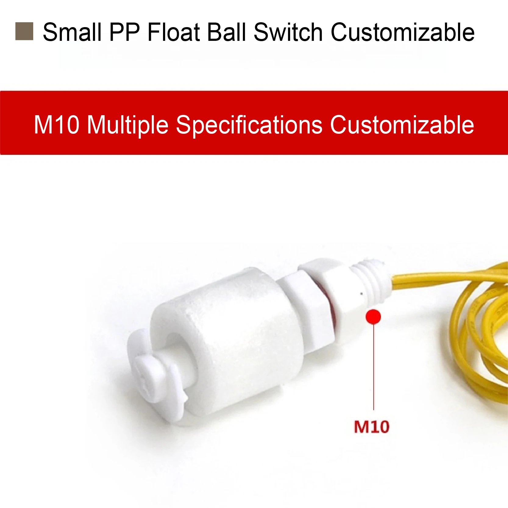 PP Float Switch Plastic Liquid Level Switch Mini Float Level Switch PP Float Level Switch PP Ball Float Switch for Water