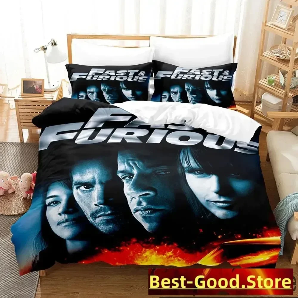 

3D Print Fast and Furious Bedding Set Boys Girls Twin Queen King Size Duvet Cover Pillowcase Bed boys Adult Home Textileextile