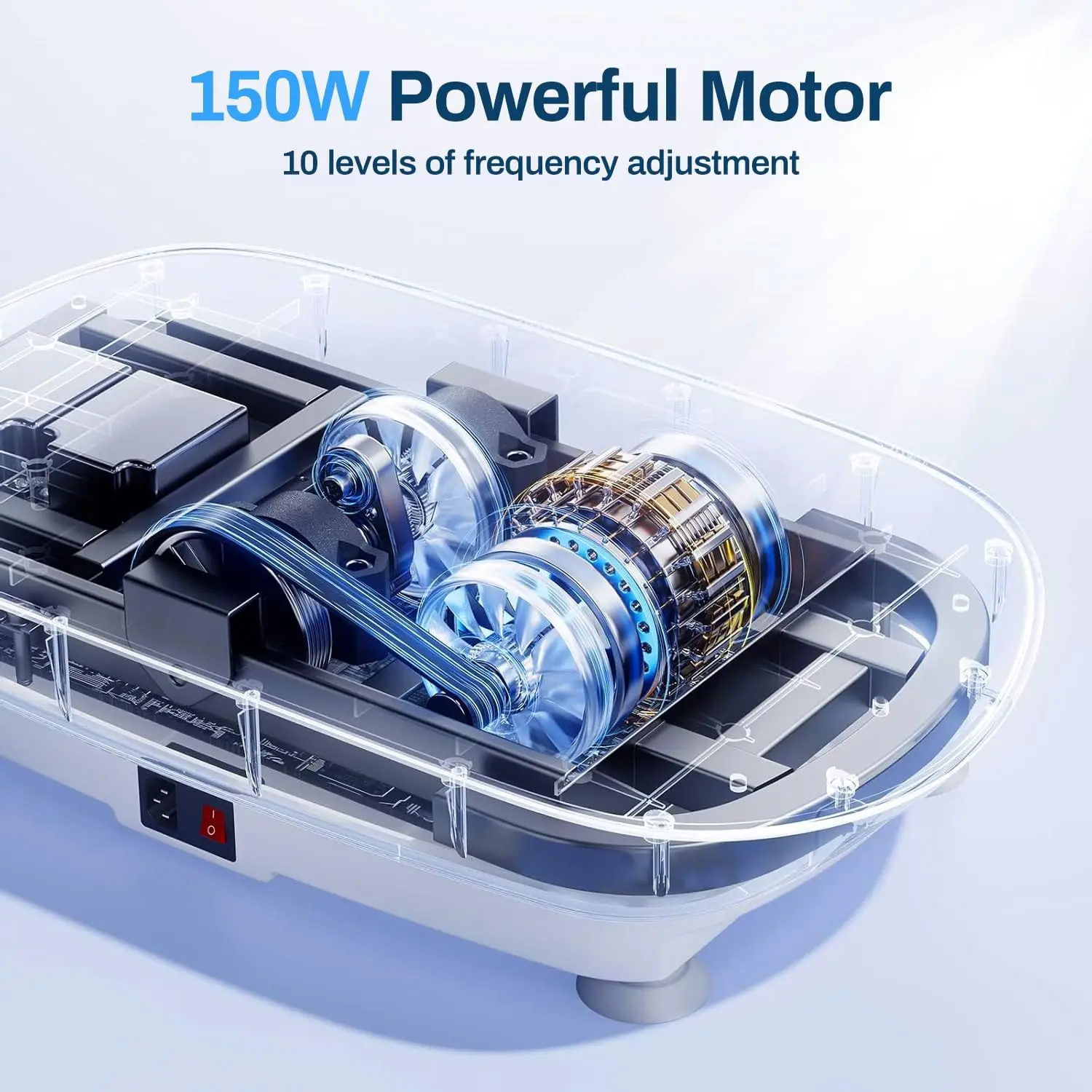 Mesin Latihan Pelat Getaran, Pelat Getaran untuk Drainase Limfatik, Pelat Getar Kapasitas 330Lbs/150Kg untuk Kebugaran