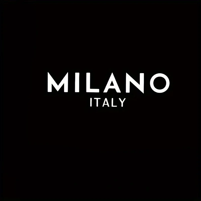 [Fashionable And Versatile] Milan Italy Letter Heat Transfer Stickers - Suitable for T-Shirts, Jeans And Backpacks - White, Polyester Material