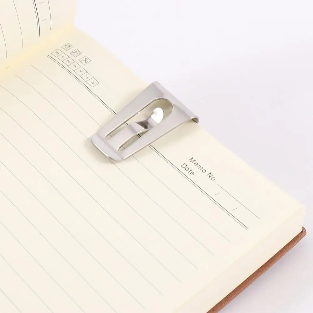 القرطاسية المحمولة حامل بطاقة الأعمال حامل التذاكر الفولاذ المقاوم للصدأ مشبك معدني بطاقة الهوية حامل النقود مقاطع المال المجوفة