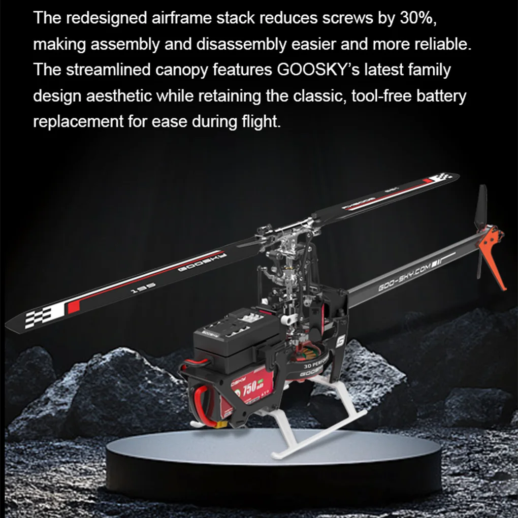 GOOSKY S2 Max RC Hubschrauber BNF/RTF Flugzeugmodell 3D RC Stunthubschrauber 6 Kanäle Doppelter bürstenloser Motor BAF080001