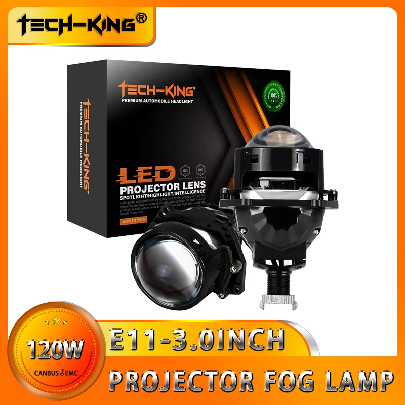 

TECH KING 2PCS E11-3INCH TOYOTA LED projector Headlight Lens 6000K H4 H7 HONDA Hex lens Headlight 9005 9006 LED headlight