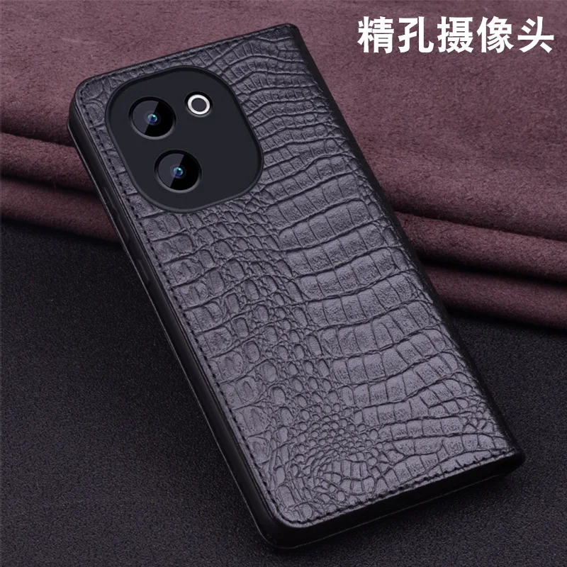 

Wobiloo Роскошный чехол-бумажник из натуральной кожи для бизнеса, чехол для телефона Vivo Y200 Y200i, чехол для кредитной карты, слот для денег Holste