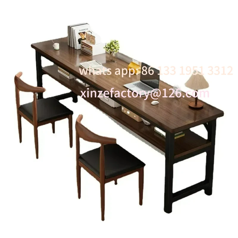 

Customizable Modern Simple Double Desk Rental Room Simple Computer Table Narrow Wall Long Table