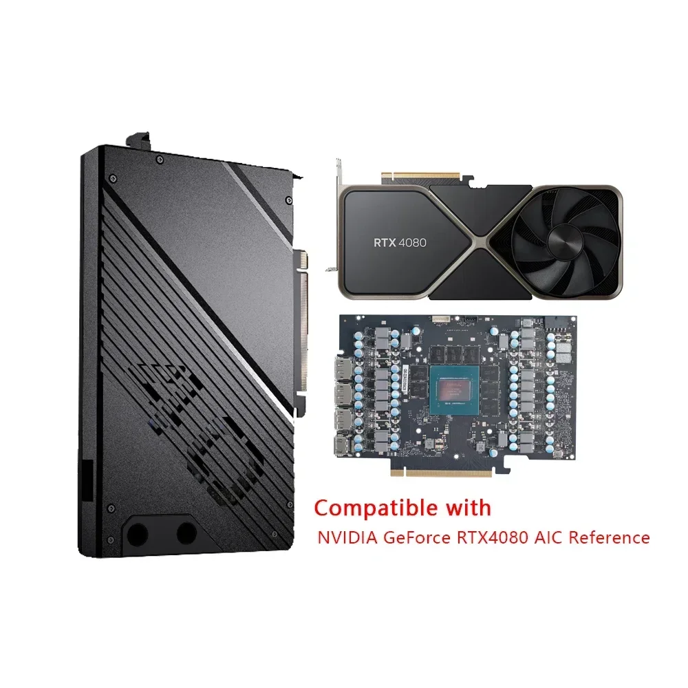 Granzon GPU Water Block for GALAX / NVIDIA GeForce RTX 4080 AIC Reference Edition Video Card / Full Cover Design GBN-RTX4080H