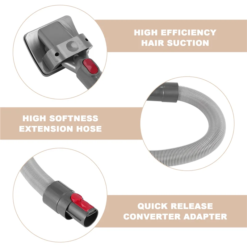 ABBK-For دايسون أداة تهذيب الحيوانات الأليفة مرفق شعر الحيوانات الأليفة ، فرشاة الكلب مكنسة كهربائية لمرفق خرطوم دايسون V11 V10 V8 V7 V6