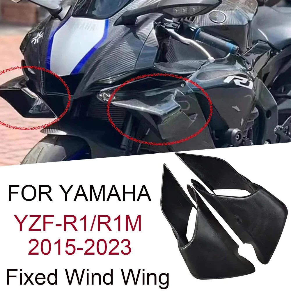 

R1 Winglet for Yamaha YZF-R1 YZF-R1M R3 R25 2015-2023 Fixed Wind Wing R1M 2021+ Motorcycle Fairing Shell Accessories