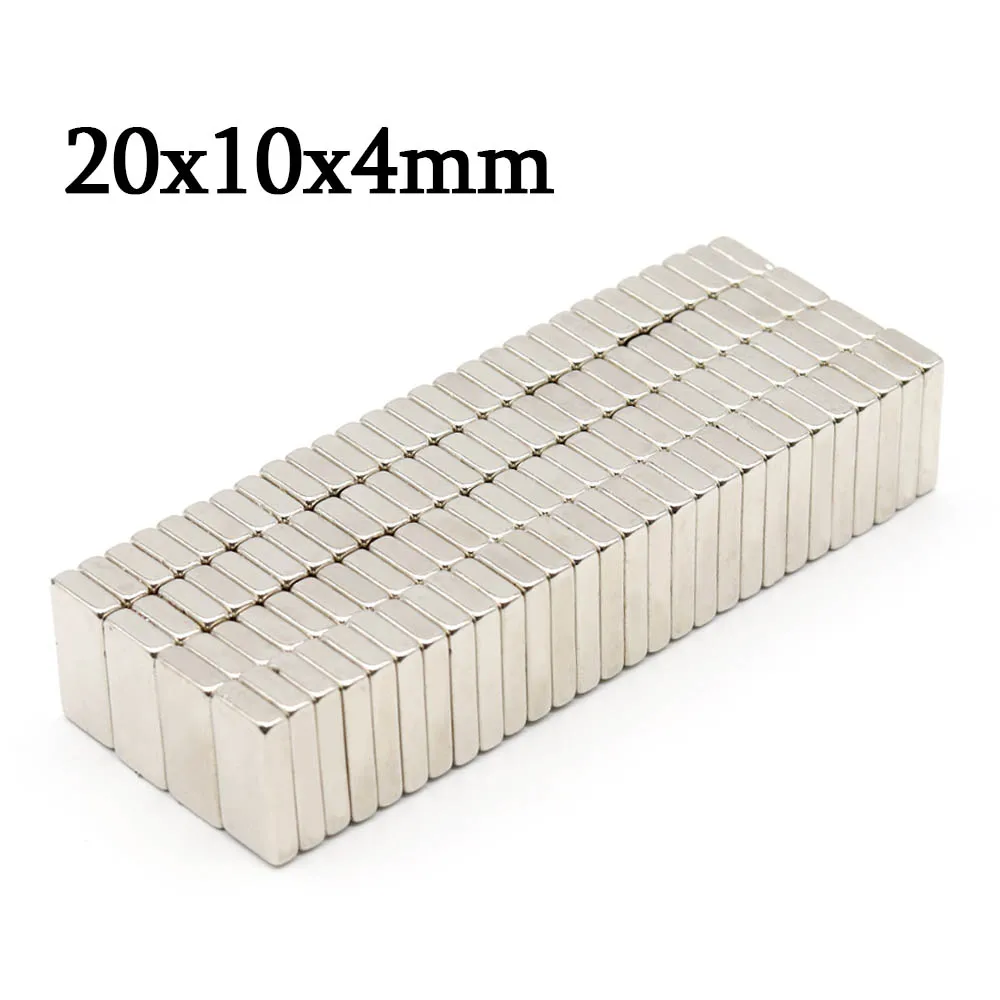 Anti Rust Magnetic Alloy Durable Waterproof Neodymium Magnet Rectangular Block 20x10x4mm for Kitchen Utensils Cabinet Door