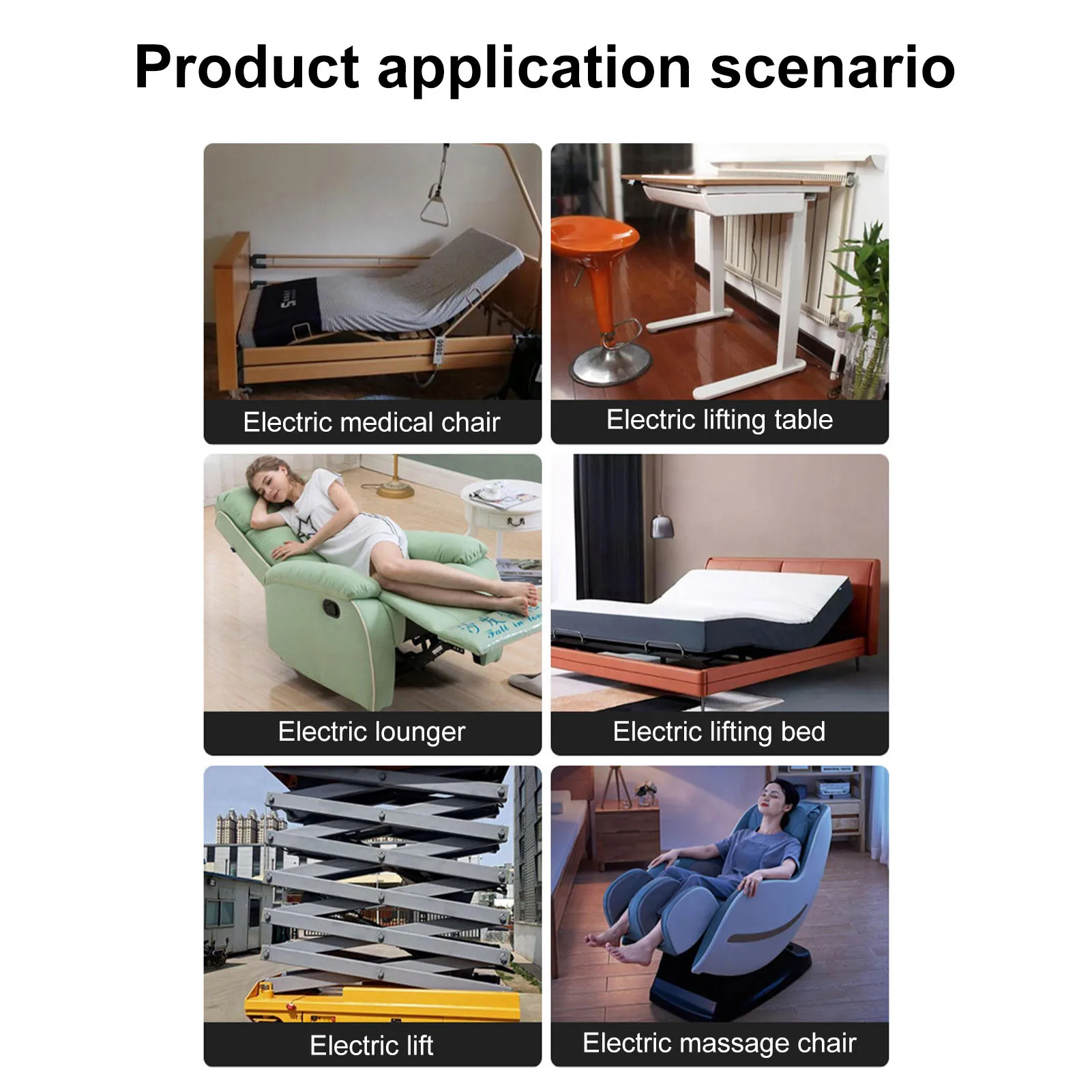 Electric Push Rod Slide Block Stable Connection Low Noise Motor Linear Actuator Slider for Replacement