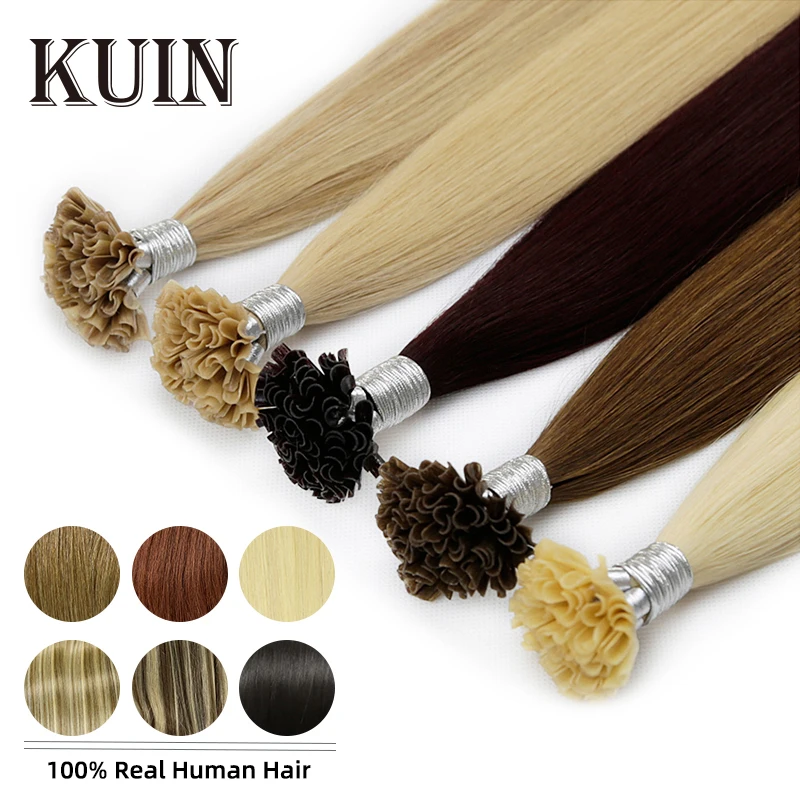 U Tip Hair Extensions Straight Real Hair Extensions 40g/50g/set 12-26inch Capsules Keratin Natural Human Fusion Hair Extension