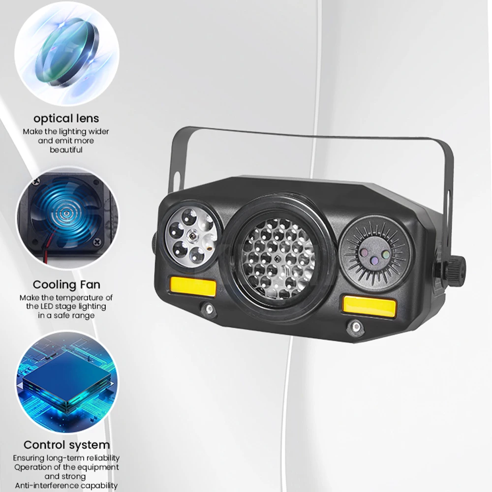 40W Kaleidoscope LED Disco Lights Remote DMX Pattern RGBW DJ Light Beam Strobe Effect Stage Lighting For Nightclub Wedding Bar