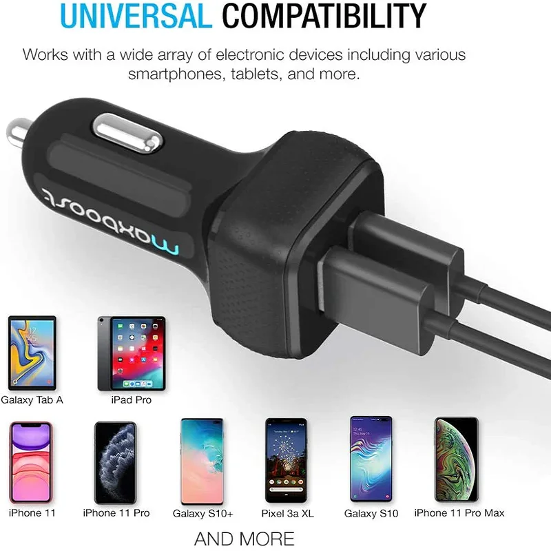 Wholesale 24W 2-port high-speed usb car charger, universal car charger, suitable for Iphone, Ipad, Samsung, tablet, car-BB