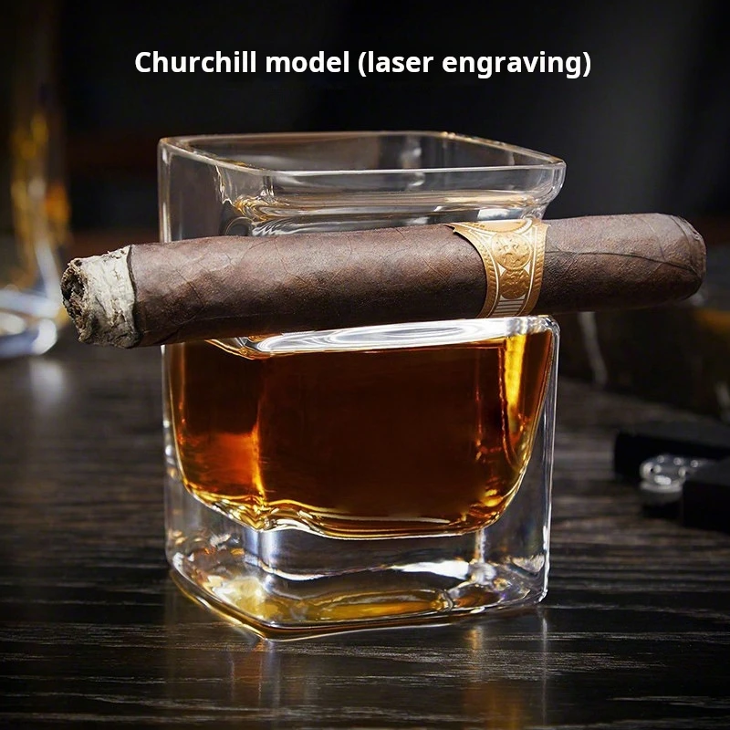 

Хрустальный стакан для виски GBA в стиле лайт-люкс, креативная подставка для сигар, стиль Давидо