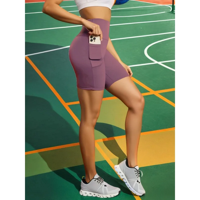 Women Pocket Sports Shorts Big Size Yoga Leggings Outdoor Wearling High Elastic… - Image 6