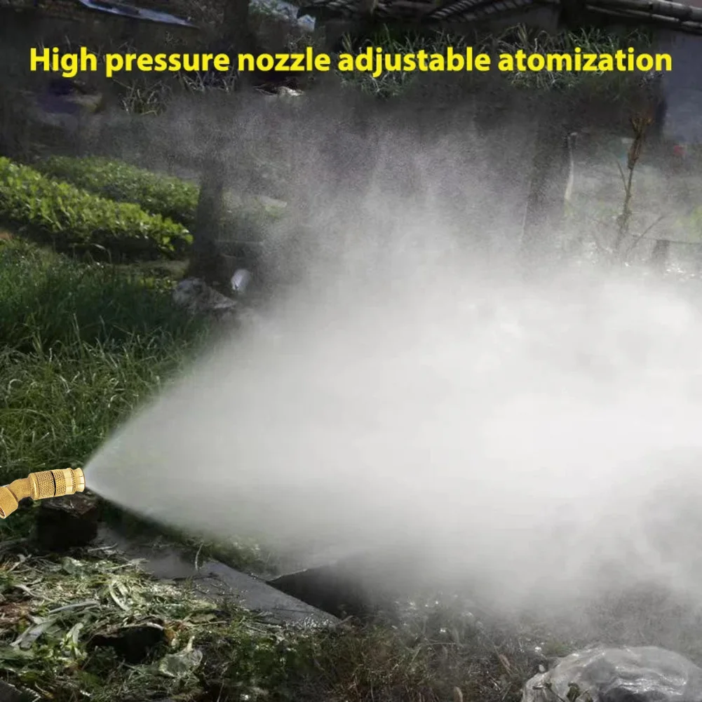 1/2Pcs Agricultural Atomizer Nozzle Sprayer High Pressure Atomizing Watering Nozzle Garden Agricultural Copper Nozzle Connector