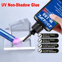 LOOLIFL50MLUVInvisible adhesivo curado adhesivo vidrio/metal/cristal/acrílico transparente curado rápido fuerte adhesivo transparente