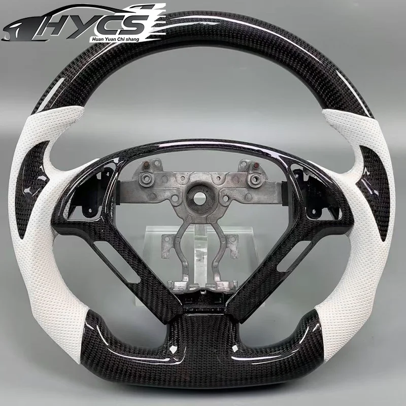 For Infiniti Carbon Fiber Customized Steering Wheel G25 G37 G35 EX35 EX37 LED 2007 2008 2009 2010 2011 2012 2013 Without airbags