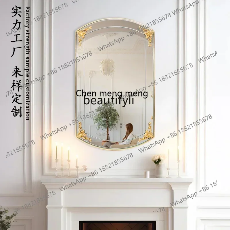 Q178 CC  Single-sided mirror high definition self-adhesive beauty mirror plastic carving ornament decorative makeup mirror