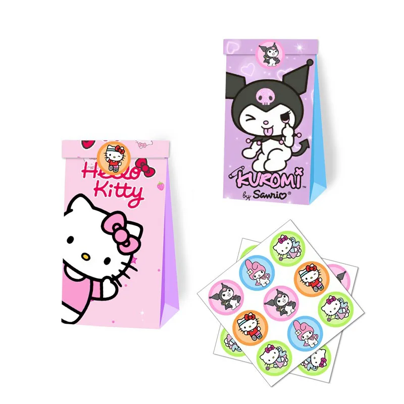 Sanrio My Melody Hello Kitty kuromi Anime Gift Bag Cartoon Figure toys Candy Bag Birthday Party Decorate kids Birthday Gifts