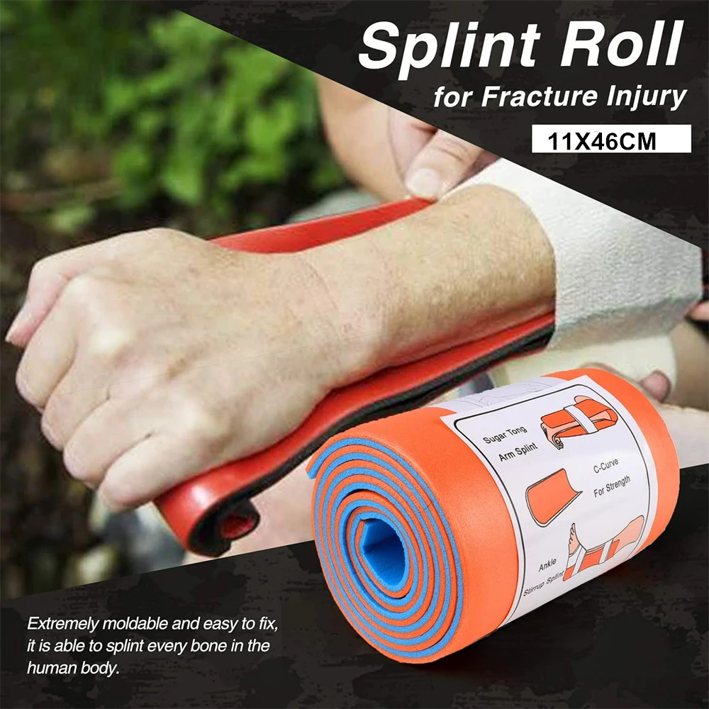 11X46CM First Aid Universal Aluminum Splint Roll Medical Survival Polymer For Fixture Bone Emergency Kit Outdoor Travel