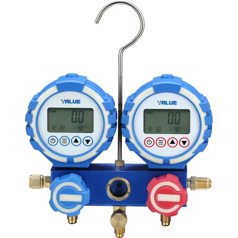 Refrigeration Tools Precision Digital Double Accurate Gauge Manifold Gauge VDG-2-S1 1/2 Electronic Fluorometer Pressure Gauge