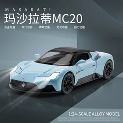 1:24 Maserati MC20 sports car High Simulation Diecast Car Metal Alloy Model Car Children's toys collection gifts