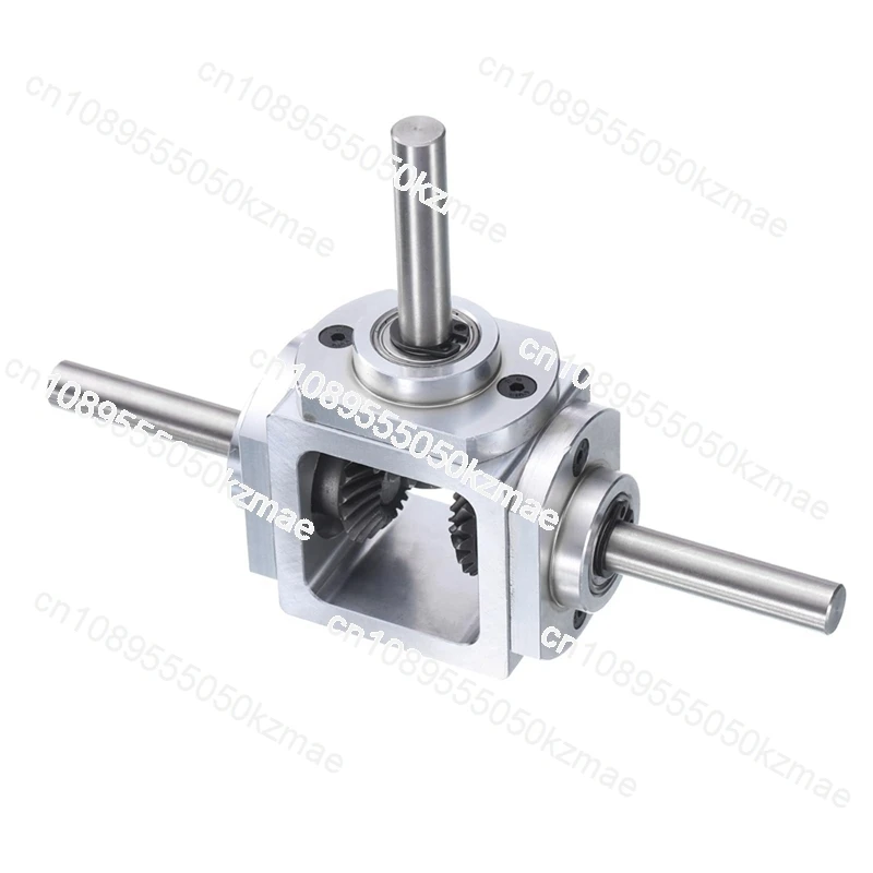 90 Degree Right Angle Bevel Gearbox - 1:1 Ratio Double Output Shaft 1 Module 20 Teeth Reversing Gear-Box view 5