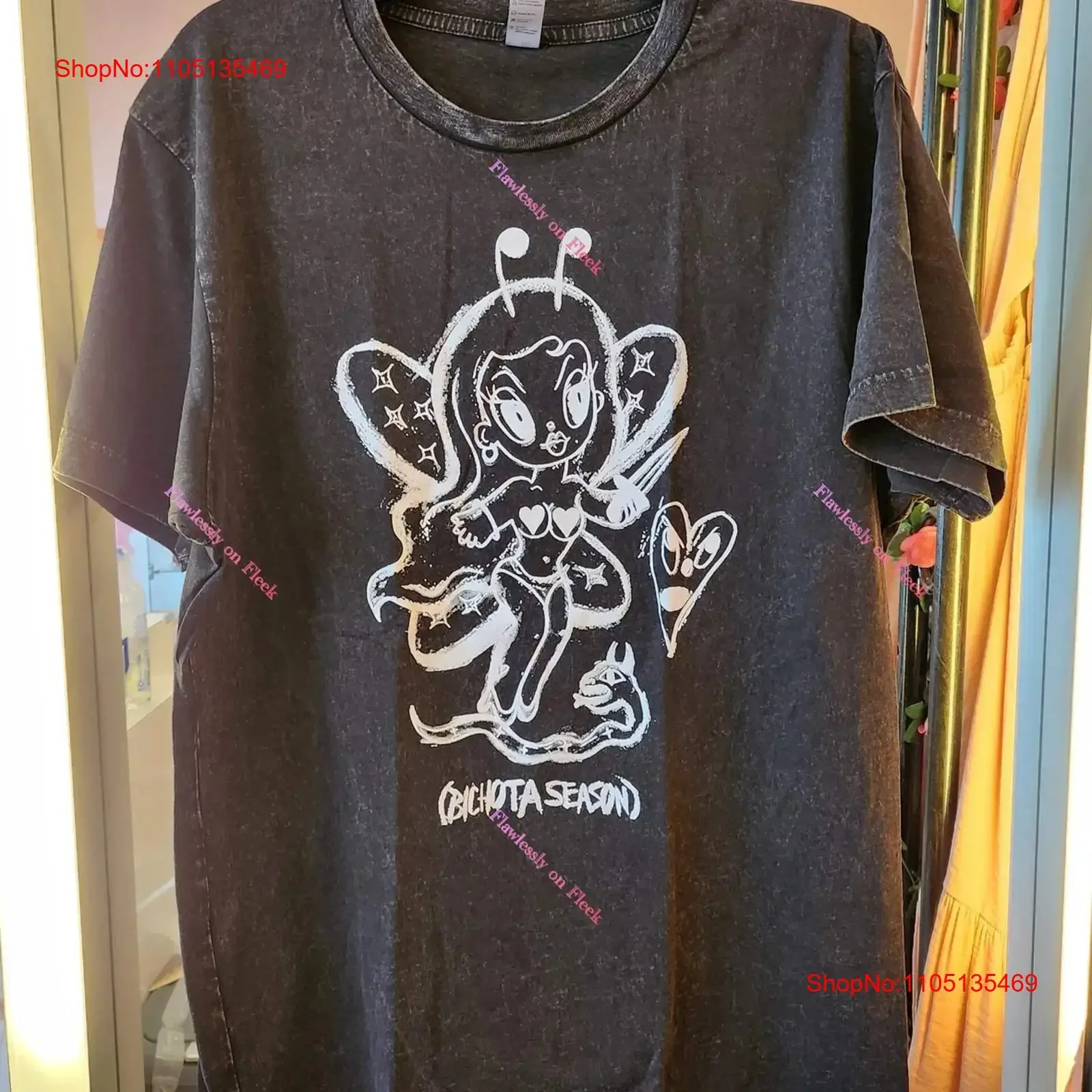 

Karol G Bichota Season Faded Black T Shirt vintage Washed designer clothes Comfortable homme graphic Top For Everyday Wear