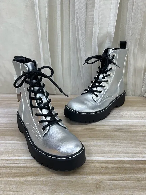 

Модные ботинки с круглым носком, однотонные ботинки Thi Bot ort, женские зимние ботинки для поездок на работу, резиновая подошва, верх из искусственной кожи