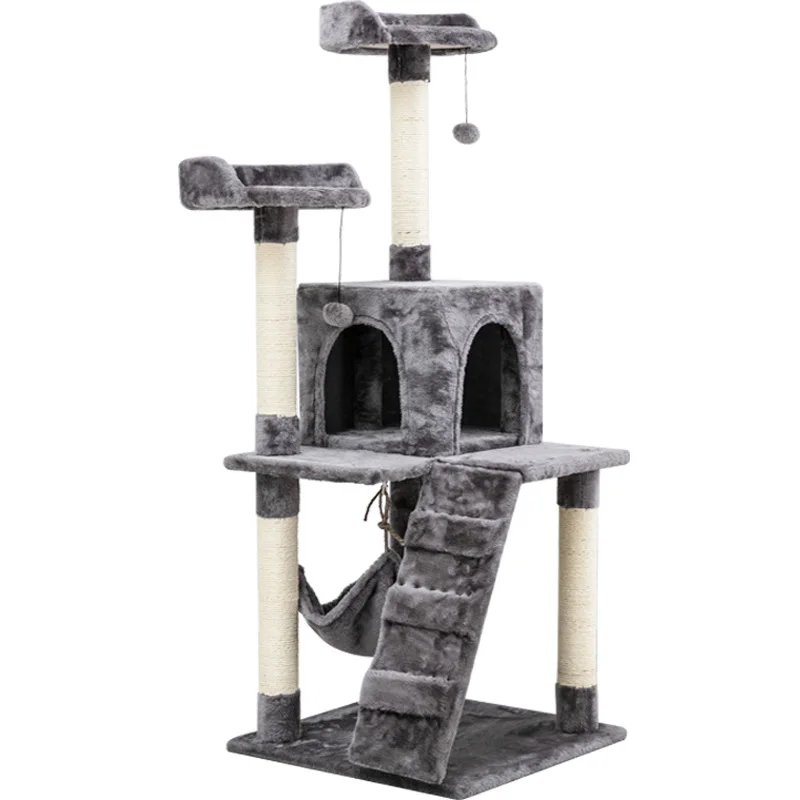 

Large climbing frame, cat nest, cat tree, integrated frame, villa, jumping platform, toy climbing ladder, cat teaser, hammock