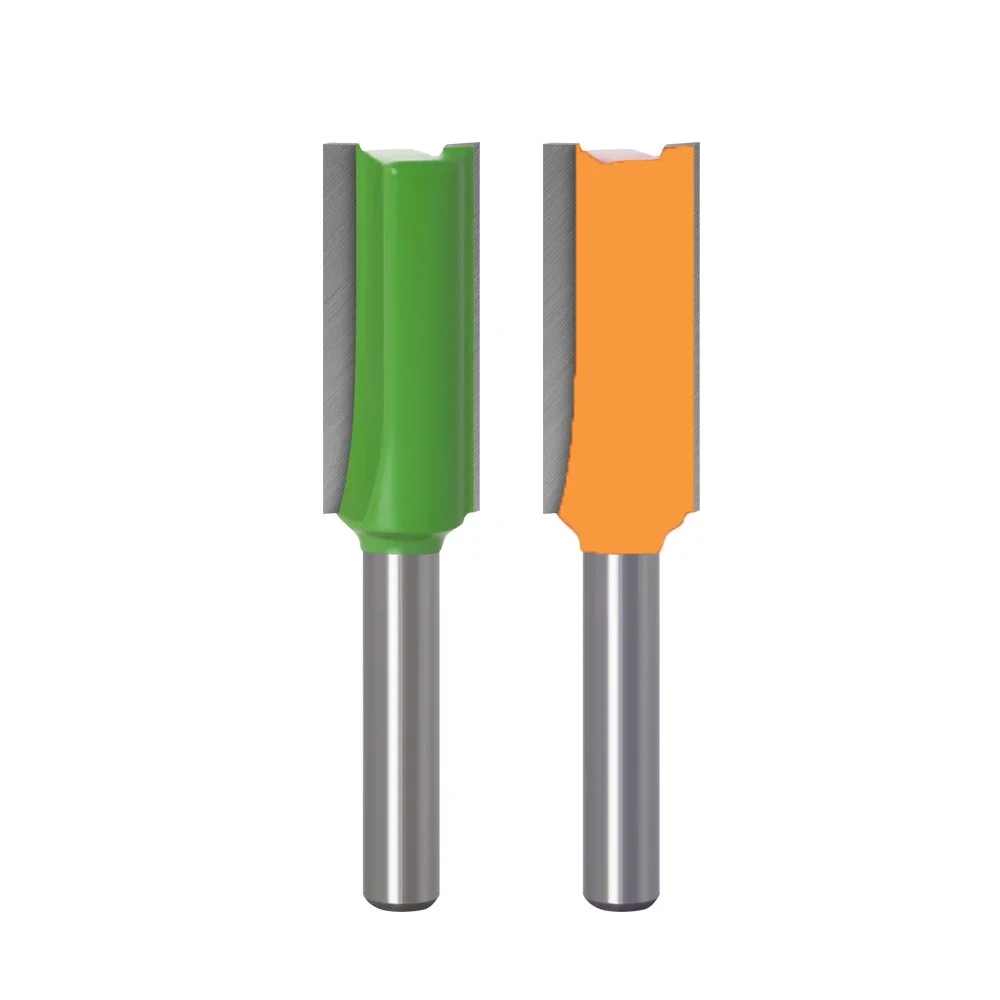 1PC 6.35MM Shank Milling Cutter Wood Carving Straight Bit Milling Single Double Flute Wood Cutters  Carbide Router Bit