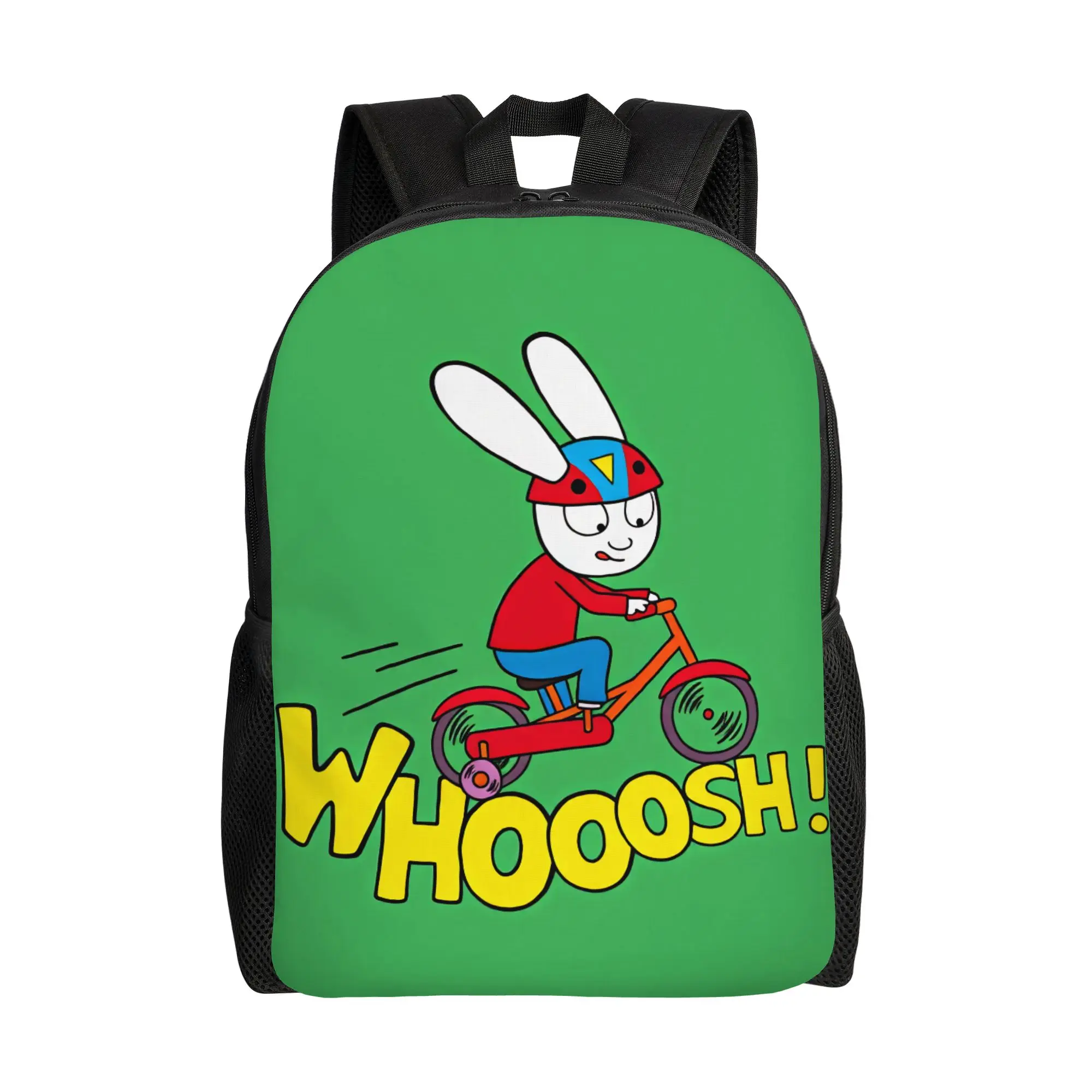 Simon Super Rabbit  Backpack  Student Unisex Polyester Travel Backpacks Large Kawaii School Bags Rucksack