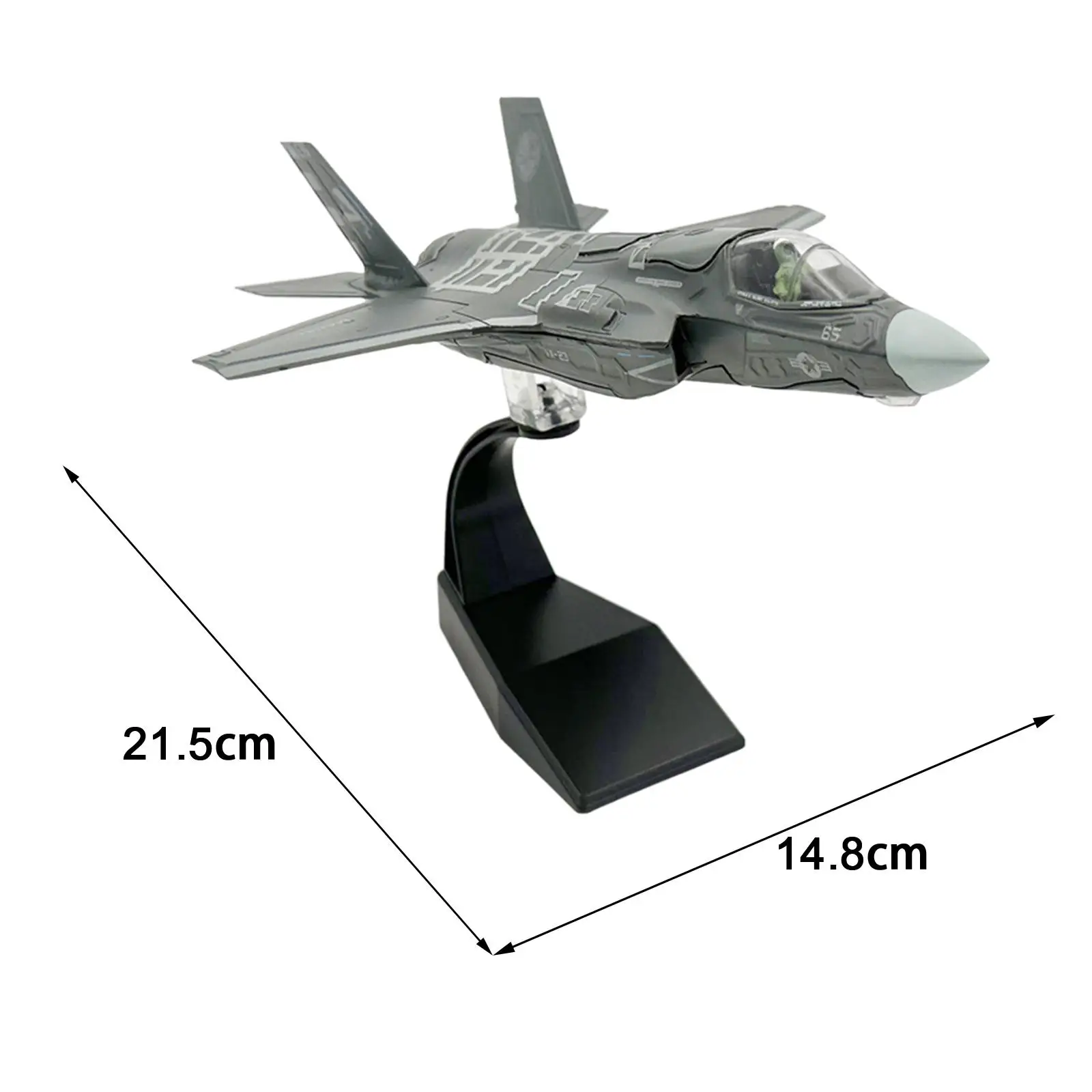 Aircraft Model 1/72 Scale Tabletop Decor with Display Base Fighter Model Airplane Model Ornament Plane Model Toy for Boy Gift