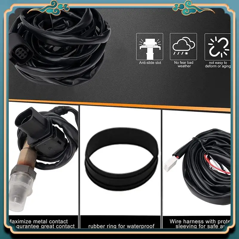 Terbaru 1Set Balap 30-4110 AFR 52Mm Wideband O2 UEGO Pengendali Pengukur Rasio Bahan Bakar Udara AFR dengan Sensor Oksigen 4,9LSU 0258017025 Pa