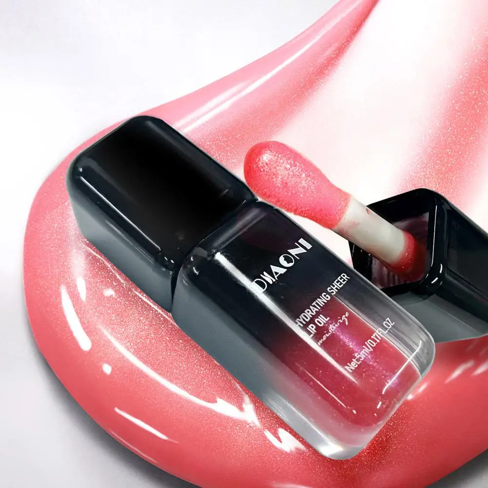 Olio per labbra perlescente Idratante Olio per labbra di cristallo Idratante profondo Gloss Specchio Gelatina Rimpolpante Lucidalabbra Cosmetico per tutte le pelli Y7E0