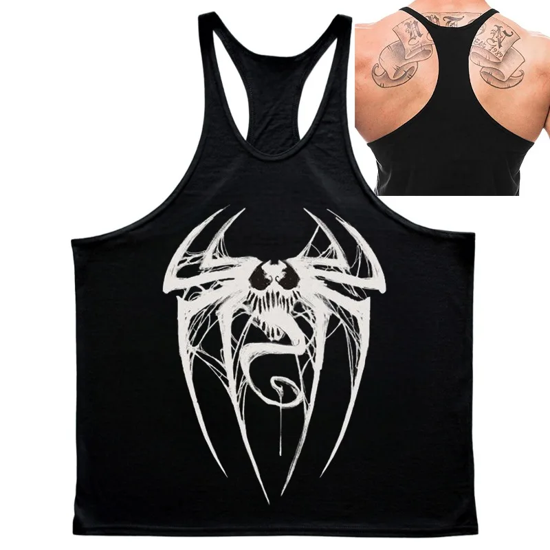 Men's Venom Spider Graphic Stringer Vest - Gym Fitness Racerback Tank Top Breathable Stylish Comfortable Bodybuilding & Workout