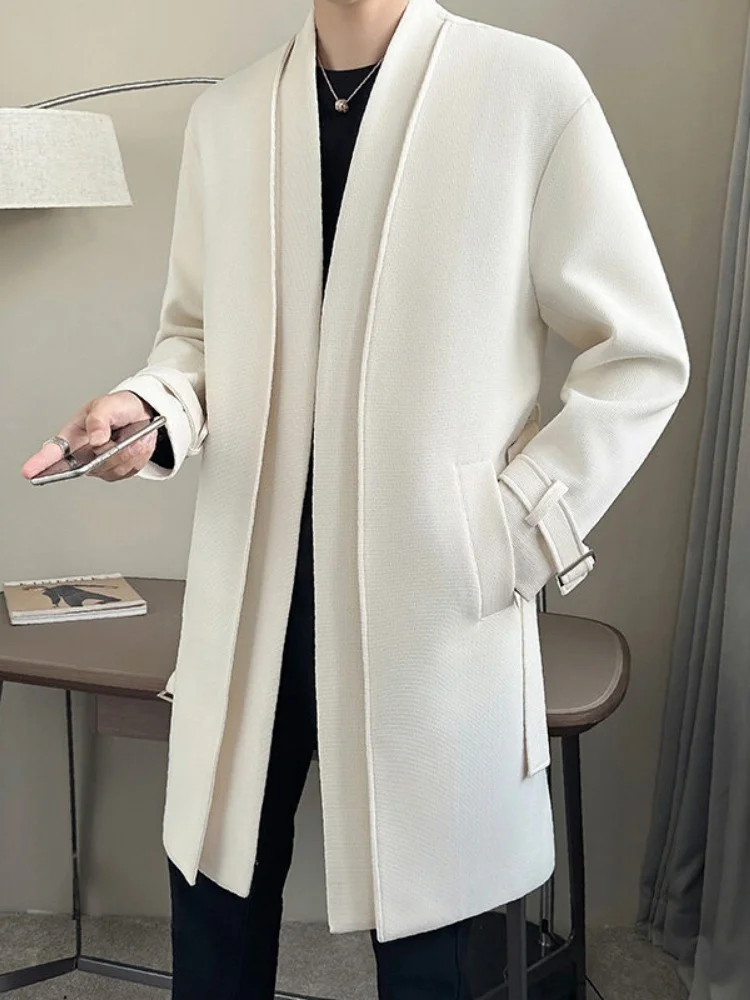 

Cool Sle Men's Windbreaker Jaet Spring Autumn Medium Length Briti Sle Faionable Casual Loose Fit Polyester Fiber