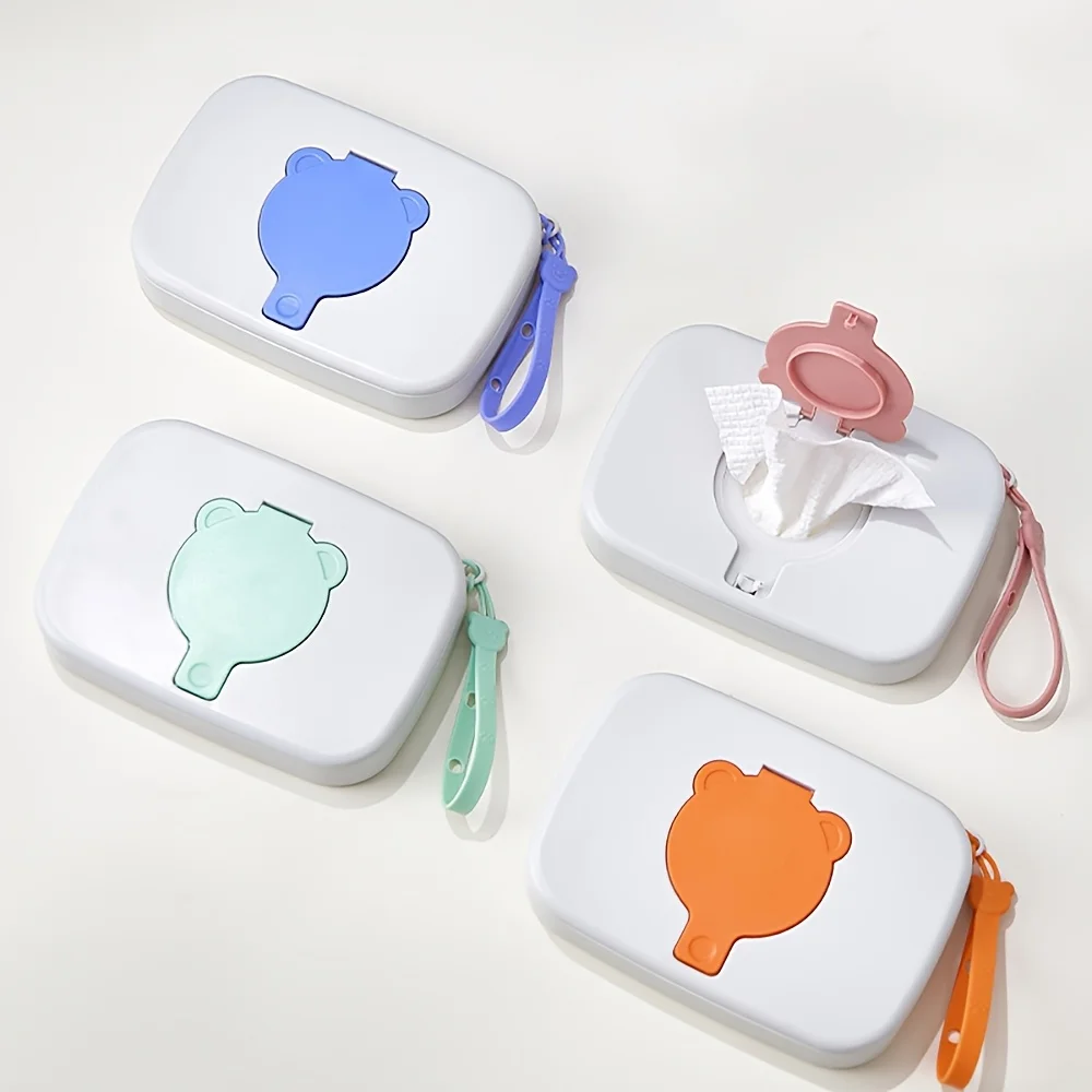 Portable Wipes Holder Shaped, an Travel Case for Wet Tissues Designed for Cleaning ' Hands And Mouths, Featuring a Secure Lid