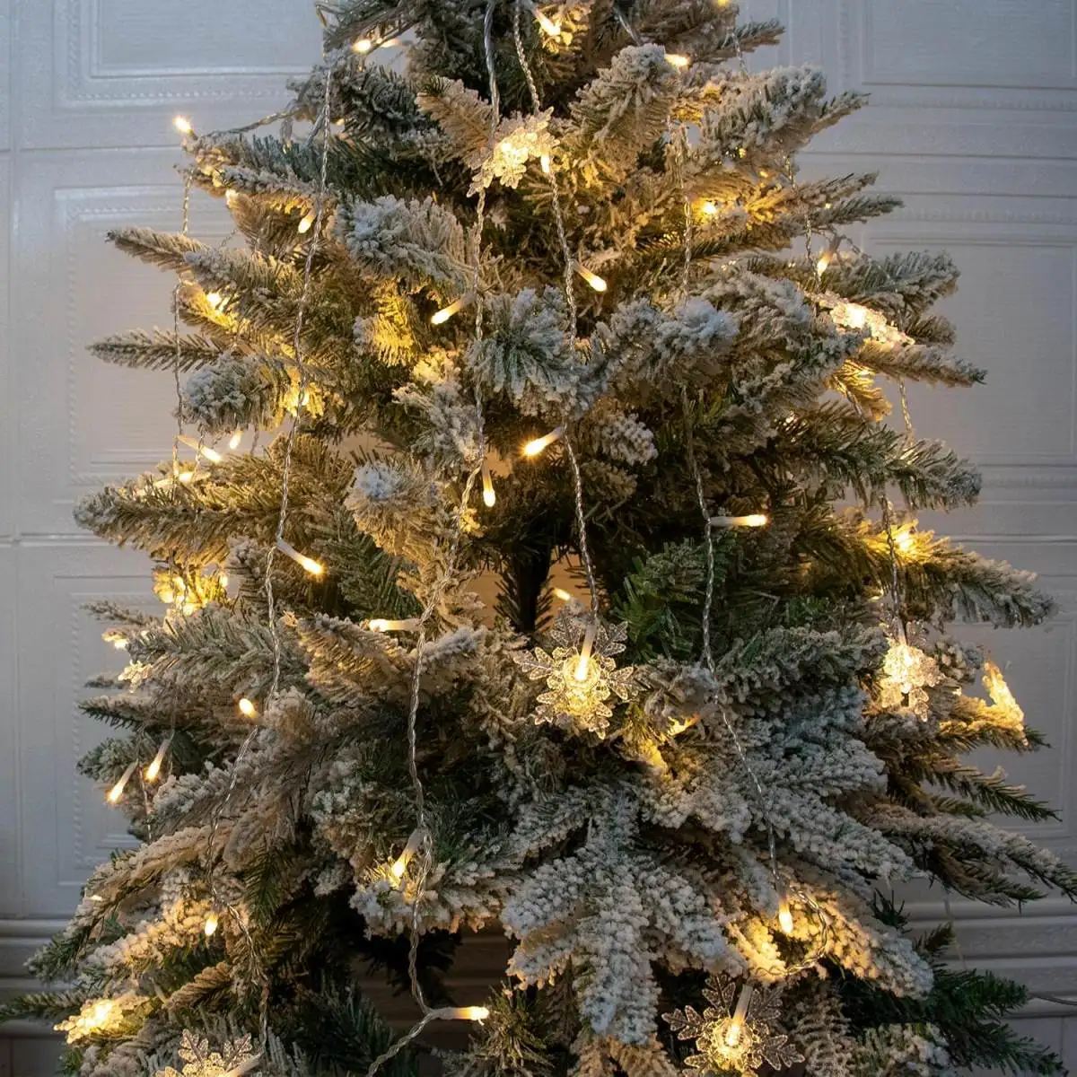 1 قطعة 96LED ندفة الثلج الستار Lightst USB بالطاقة 8 طرق الجنية أضواء مثالية للحزب عطلة عيد الميلاد عيد ميلاد الزفاف ديكور